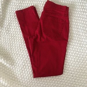 Red polka dot Jeans